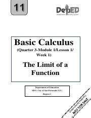 Image result for Basic Calculus Module 1