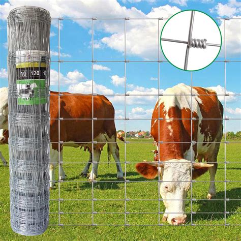 Amazon.com : Livestock Fence, 4ft X 164ft Galvanized Wire Field Wire Fencing, Cattle Fence, Deer ...