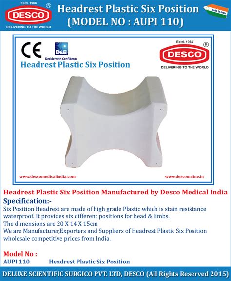 Autopsy Headrest Plastic with Six Position - Manufacturers, Suppliers ...