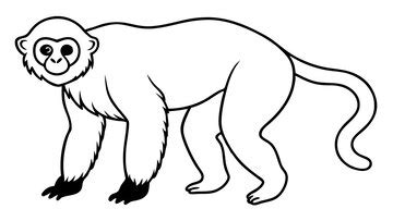 Gibbon vector illustration | Premium AI-generated vector