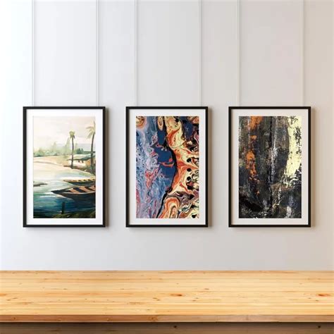 REPLIX Pack Of 3 Multicolor Nature Framed Paintings Price in India ...