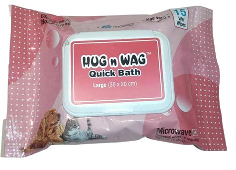 Hug N Wag Quick Bath Wipes for Dogs & Cats, 10 Count : Amazon.in: Pet ...