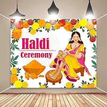 Haldi Backdrop Decoration Cloth - Backdrop Cloth for Decoration (4x5 Ft ...