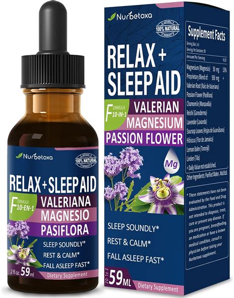 Amazon.com: Nurbetoxa Valerian Root Sleep Aid Drops, Gotas de Glicinato y Citrato de Magnesio ...