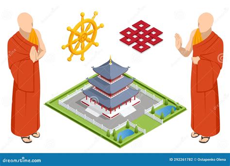 Buddhist Monks, Budhist Endless Knots Circle Budhism Symbol Gold Coin ...