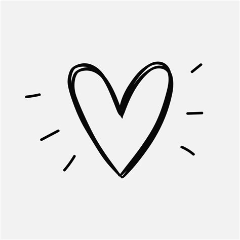 FREE Heart Clipart Black And White Outline in EPS, Illustrator, JPG ...