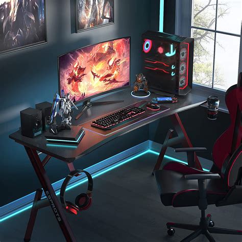 Buy LWLIUANG Gaming Desk 55 inch PC Computer Desk, Home Office Desk ...