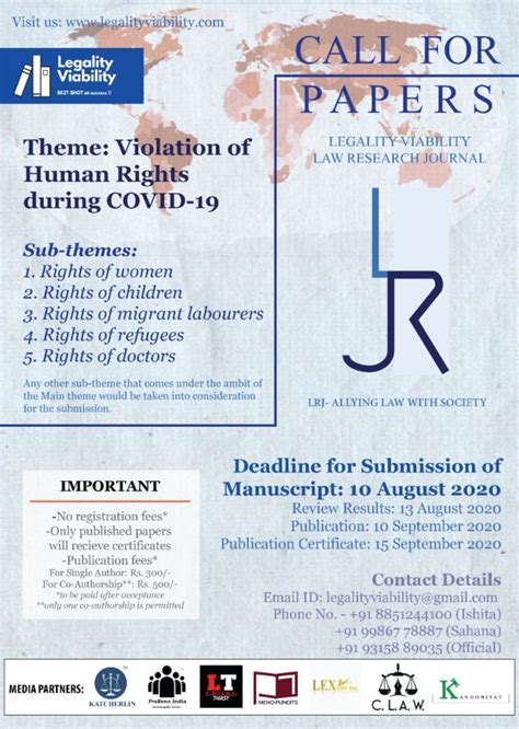 CFP@LEGALITY VIABILITY (VOLUME 1) : SUBMIT NOW!!