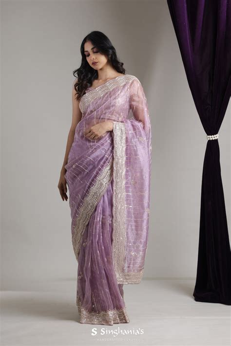 Buy Embroidered Organza Sarees Online | Singhania's