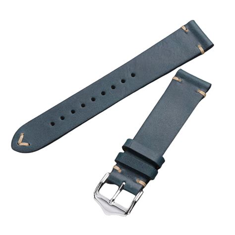 Genuine Leather Watch Strap Watchband 20mm with Steel Pin buckle - GRE ...