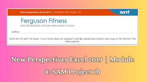 Excel 2019 Module 4 Sam Project 3B 的图像结果