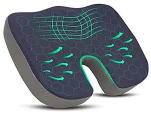 PARADIZ Orthopedic Memory Foam Coccyx Cushion-Seat Cushion For Chair ...