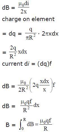 A plastic disc of radius R has a charge q uniformly distributed over ...