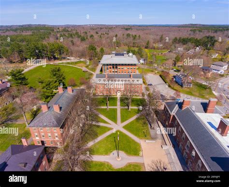 Phillips Academy aerial view in spring including Paul Revere House at ...