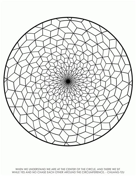 Sacred Geometry Coloring Page - Coloring Home