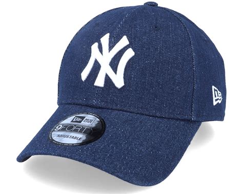 New York Yankees Denim 9FORTY Navy Adjustable - New Era | Hatstore.co.in