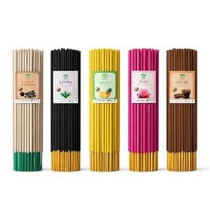 ASHWRET Naturals Premium Agarbatti Combo Pack of 5 - Loban, Kewda ...
