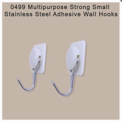 Multipurpose Strong Small Stainless Steel Adhesive Wall Hooks — Deodap