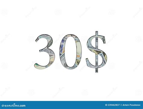 $ 30. Us dollar banknotes stock illustration. Illustration of american ...