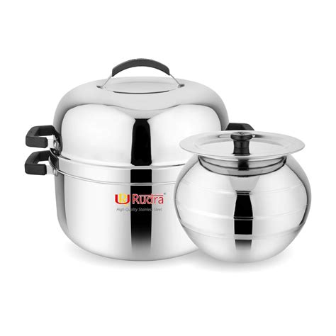 Buy RUDRA Stainless Steel China Pot Cook and Serve, Thermal Rice Cooker ...