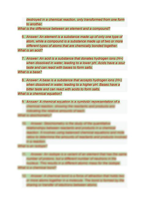 SOLUTION: Exploring the periodic table and chemical reactions questions ...