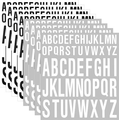 Amazon.com: Gersoniel 8 Sheet Letter Stickers Alphabet Sticker Self ...