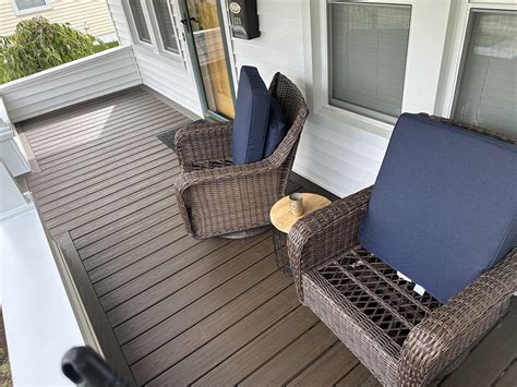 Lake Orion Front Porch TREX Deck Installation - Composite Porch ...