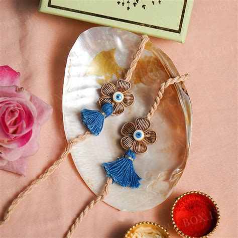 Buy Alluring Evil Eye Rakhi Online in India - Mypoojabox.in