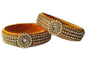 Buy Samarth Craft Handicraft Thread Bangles For Women's, Yellow (RSM9-2 ...