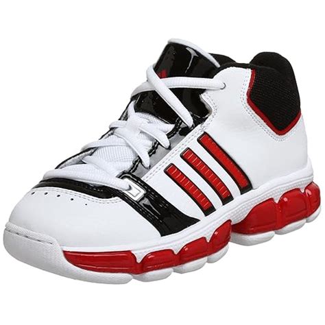 Adidas Little Kid/Big Kid Response 4 Basketball Shoe,White/Red/Black,11 ...