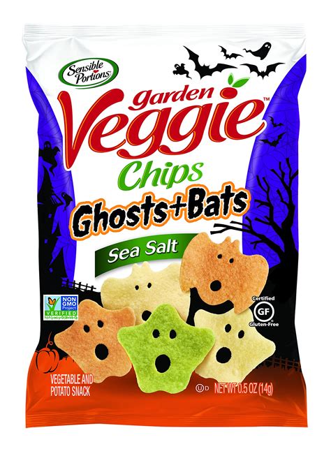 Sensible Portions Garden Veggie Chips Ghosts & Bats, 0.5 oz, 24 Count ...