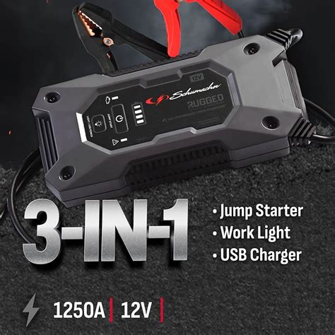 SchumacherElectric Schumacher Electric 1250A Rugged Lithium Car Battery ...