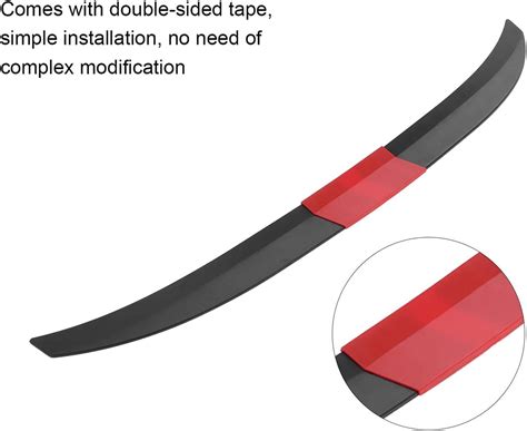 AutoBizarre Car Rear Trunk Tail Wing Adjustable Spoiler 3 Pcs set ABS