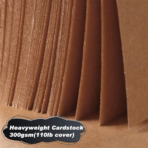 Sinmoe 200 Sheets Kraft Cardstock Thick Paper 300gsm Heavy India | Ubuy