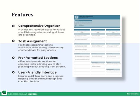 Checklist Excel Template - Best Templates