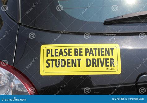 Student Driver Sticker Requests Patience Editorial Image - Image of ...