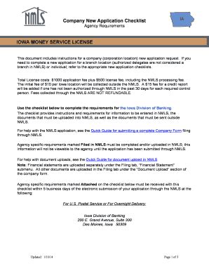 Fillable Online mortgage nationwidelicensingsystem IA Company New ...