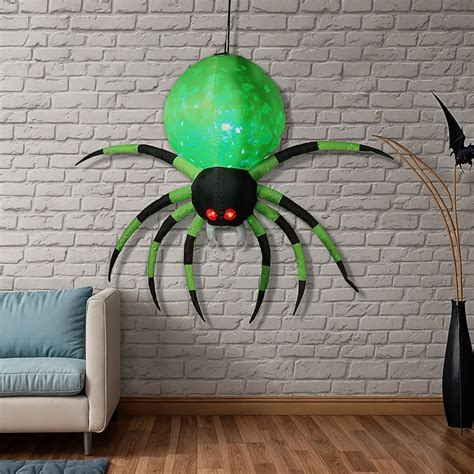 Gerson International 11.42-in Hanging Lighted Spider Hanging Decoration ...
