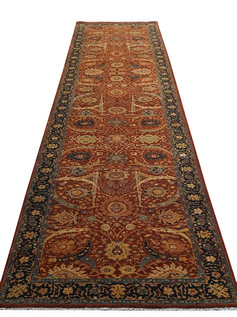 DL 6390 Blue Rust Handmade Luxury Carpet – 100% Wool | Hand Knotted ...