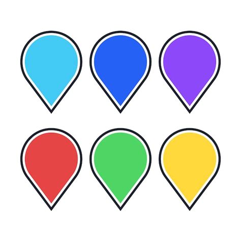 Des épingles d'emplacement abstraites en couleurs multiples | Vecteur ...