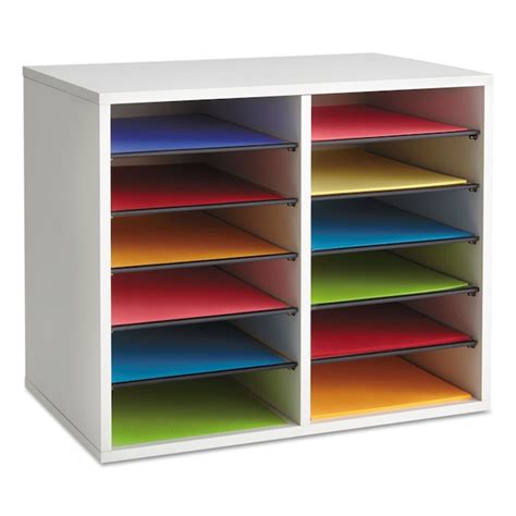 Safco Fiberboard Literature Sorter 12 Compartments 19.63 x 11.88 x 16. ...