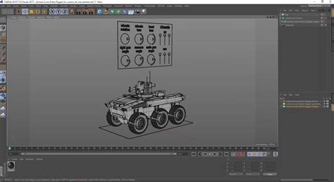 3D Armed Scout Robot Rigged for Cinema 4D model | 3D Molier International