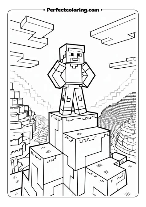 50+ Minecraft Steve Coloring Pages - Free Download