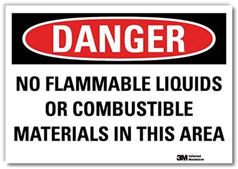 Smartsign U3-1820-RD_14X10"Danger NO Flammable Liquids OR Combustible ...