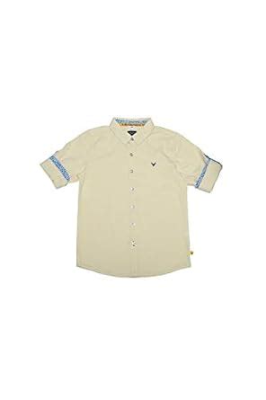 Allen Solly Junior Boy's Plain Regular fit Shirt (AKBSF518080_Beige 11 ...