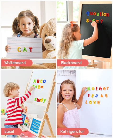 Buy Gamenote Magnetic Letters and Numbers - Plastic Alphabet ABC 123 ...