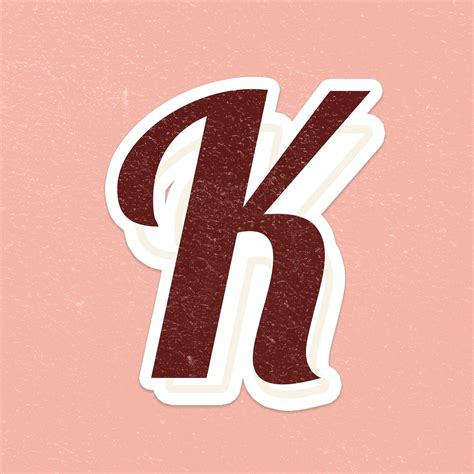 K Letter Font Printable Alphabet PSD