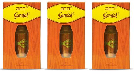 Aco Perfumes Sandal Alcohol - Free Attar Roll On 2.5ml Each (Pack of 3 ...
