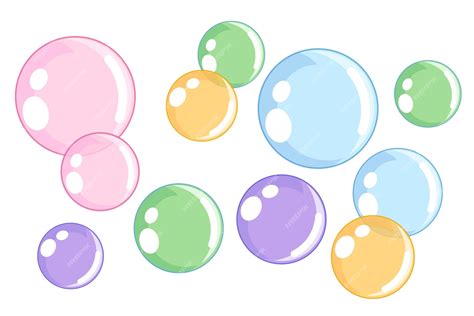 Premium Vector | Color bubble soap illustrtion