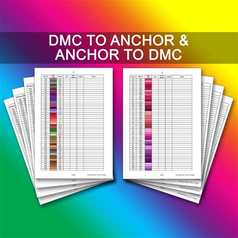 DMC Thread Conversion Chart 的图像结果